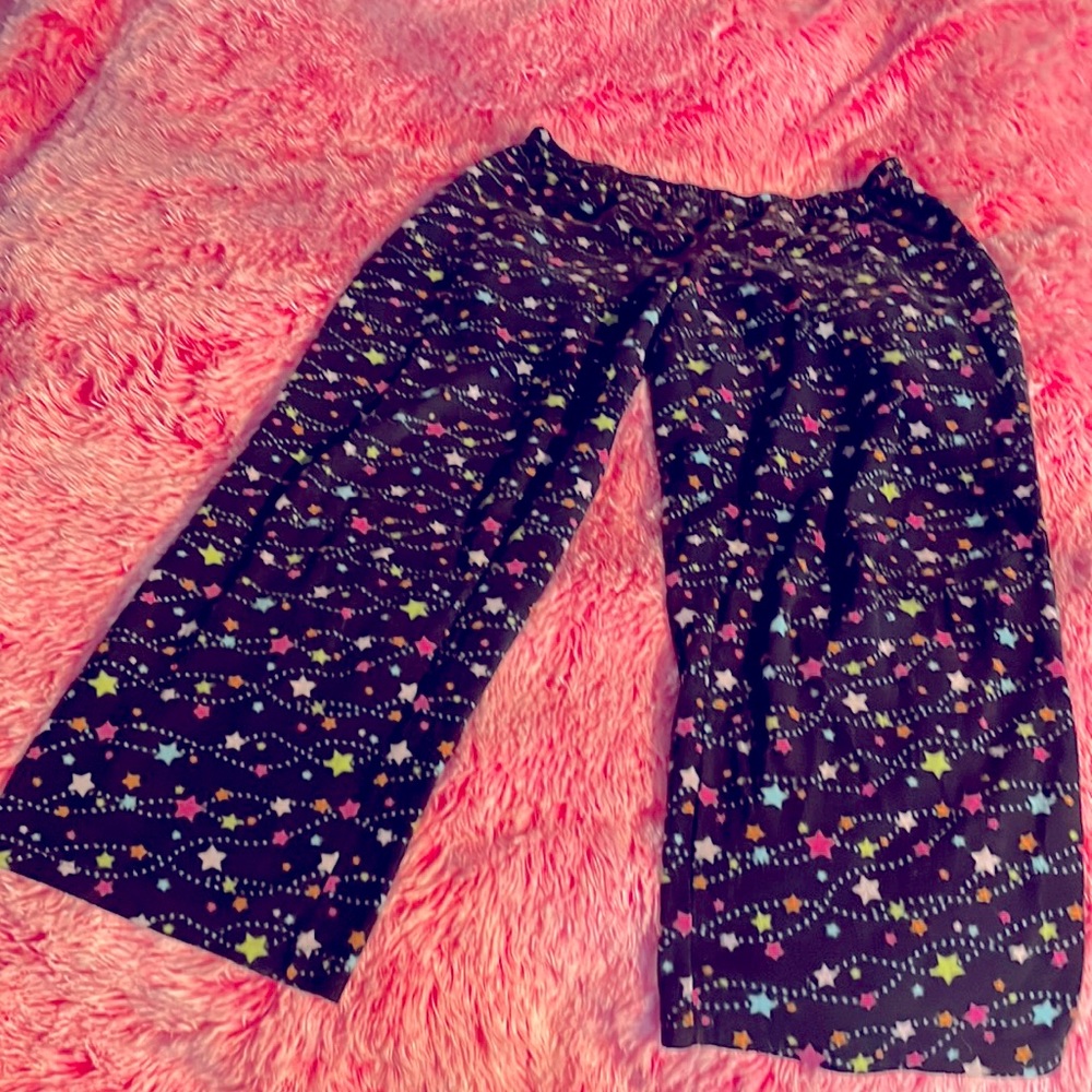 Star print fleece pj bottoms